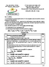 Đáp án đề thi học sinh giỏi trại hè Hùng Vương môn Hóa học Lớp 10 năm 2019 - Sở giáo dục và đào tạo Sơn La
